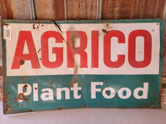 "AGRICO PLANT FOOD" METAL SIGN
