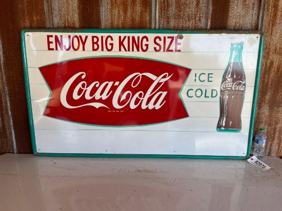 "ENJOY BID KING SIZE COCA COLA" SIGN