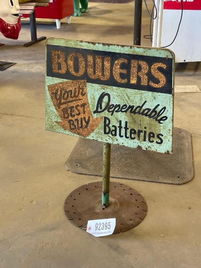 "BOWERS DEPENDABLE BATTERIES" SIGN