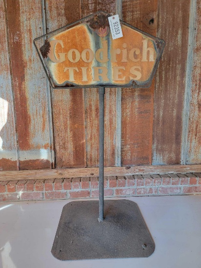 "GOODRICH TIRES PEDESTEL" SIGN
