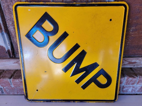 "BUMP" ROAD SIGN