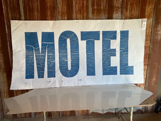 "MOTEL" METAL SIGN