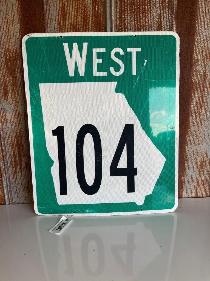 WEST 104 GEORGIA HIGHWAY SIGN