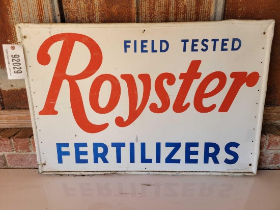 "ROYSTER FIELD TESTED FERTILIZERS" SIGN