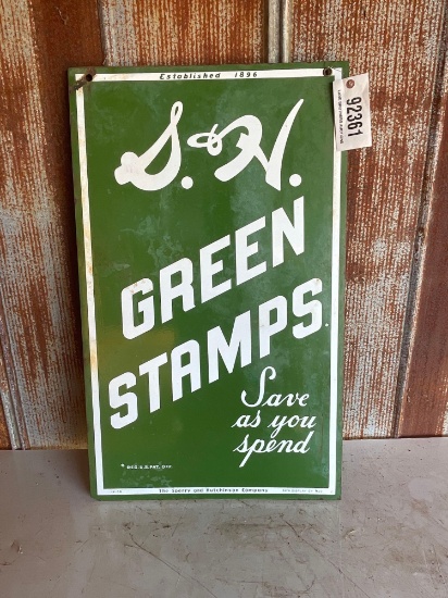 "S&H GREEN STAMPS" SIGN