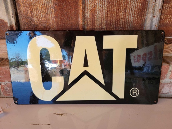 "CAT" METAL SIGN