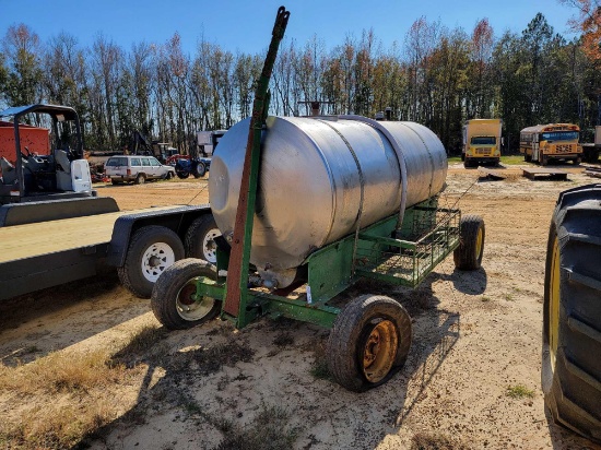 1003 - 1000 GALLON WATER TANK ON STAINLESS CART