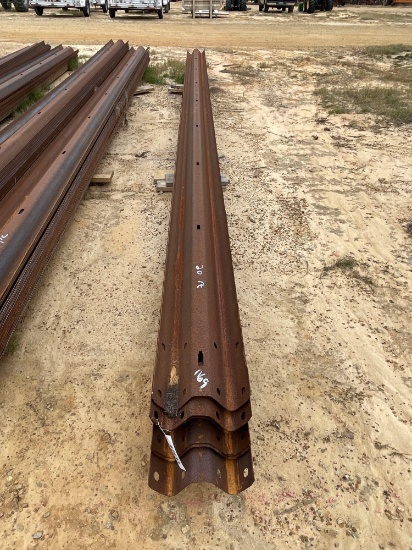 1169 - 20 - PIECES OF STEEL GUARD RAIL 24' LONG