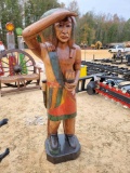 772 - LARGE TEAKWOOD INDIAN