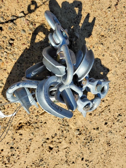 2134 - 5 GALVANIZED SLUM SWIVEL HOOKS
