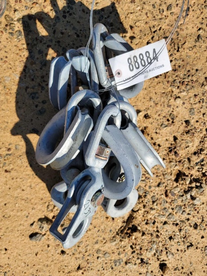 2137 - 5 GALVANIZED SLUM SWIVEL HOOKS