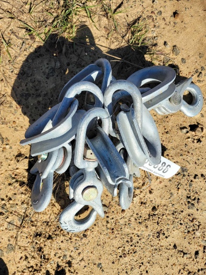 2138 - 5 GALVANIZED SLUM SWIVEL HOOKS
