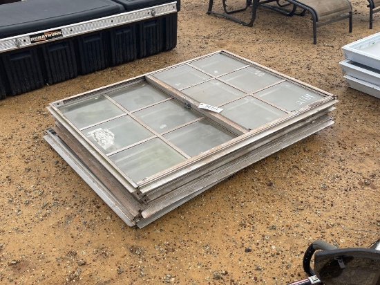 2164 - 4 - ALUMINUM FRAME 12 PANE WINDOWS