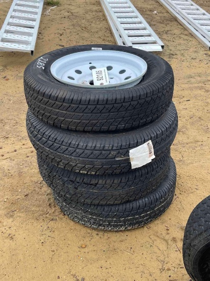 2285 - 4 - 13" TIRES & TRAILER RIMS