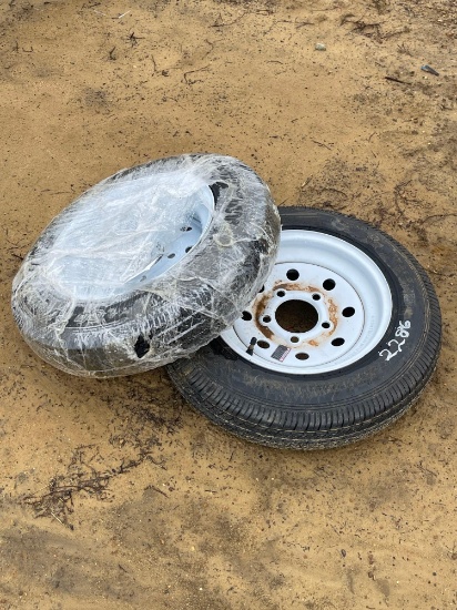 2286 - 2 - 12" TIRES & TRAILER RIMS