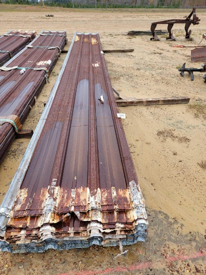 2389 - 50 PIECES 36" X 30' GALVANIZED ROOFING