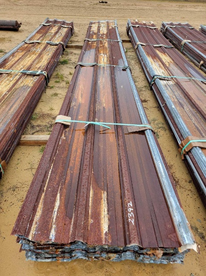 2392 - 50 PIECES 36" X 30' GALVANIZED ROOFING