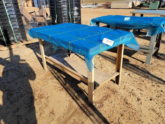 2454 - STEEL FRAME WORK TABLE
