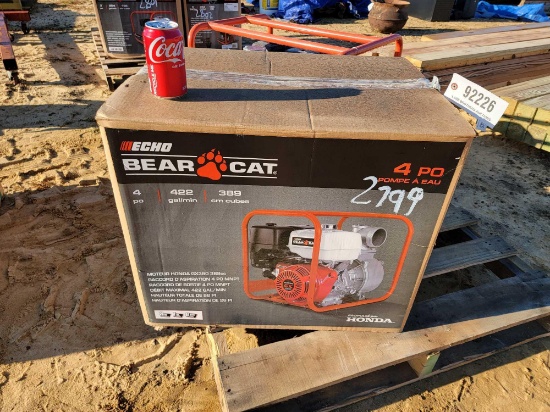 2799 - ABSOLUTE - NEW ECHO BEAR CAT 4" WATER PUMP