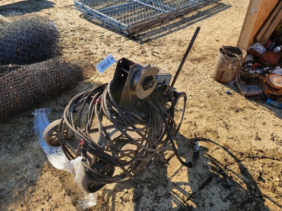 2817 - BOX OF CHAIN HOIST, DRILLS & TORCH
