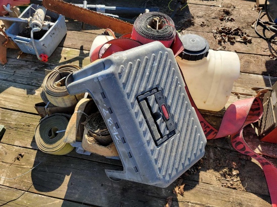 2892 - CHAIN SAW, SPRAY TANK, & STRAPS