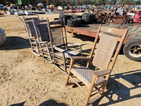 2904 - 4 - WOODEN ROCKING CHAIRS