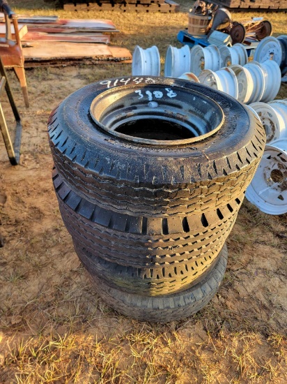 SET OF 4 - TRAILER TIRES & RIMS