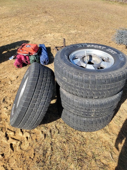 4 - 265/70 R16 TIRES & RIMS