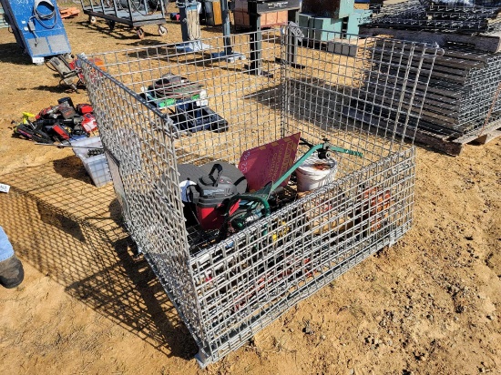 WIRE CRATE OF DISC, SHOP VAC