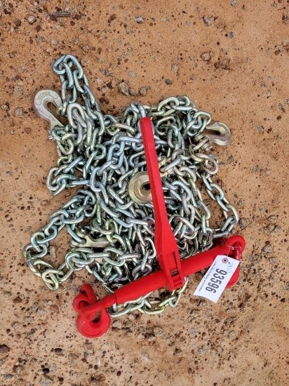 2129 - 2 - 3/8" X 20' CHAINS & 1 - BINDER