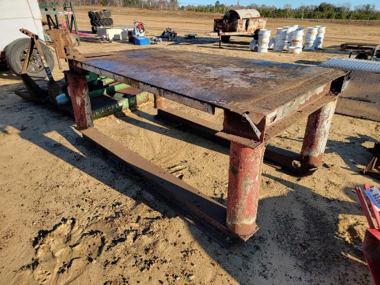 2211 - 4' X 7' STEEL WORK TABLE