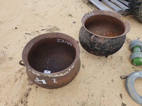 2299 - 2 - CAST IRON POTS