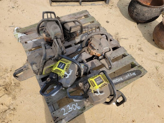 2306 - PALLET OF 6 CHAINSAWS