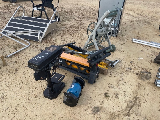 2565 - DRILL PRESS, BENCH GRINDER