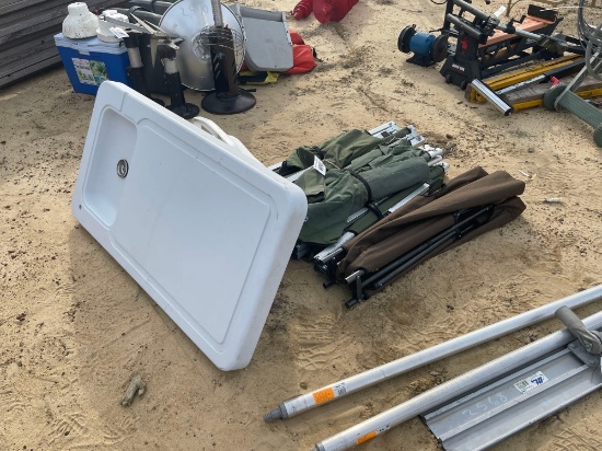 2569 - 4 - COTS, TABLE, AND COOLER