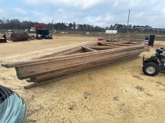 2580 - ABSOLUTE - 23 - WOOD SCISSOR TRUSS - 37' 8"