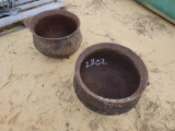 2302 - 2 - CAST IRON POTS