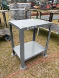 2543 - METAL TABLE APPROX 2FT X 18