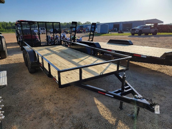 586 - NEW - 2023 76" X 16' TRAILER WITH GATE