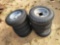 2569 - 9 - NEW 4.80/4.00 - 8 TIRES & 4 - LUG RIMS