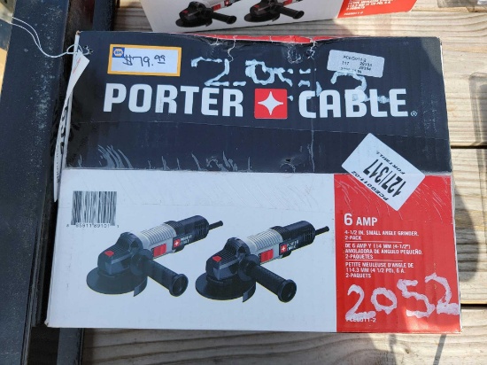 2052 - PORTER CABLE 6 AMP 4 1/2" ANGLE GRINDER