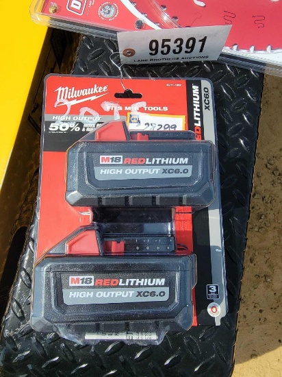 2075 - MILWAUKEE M18 RED LITHIUM 6.0 BATTERIES