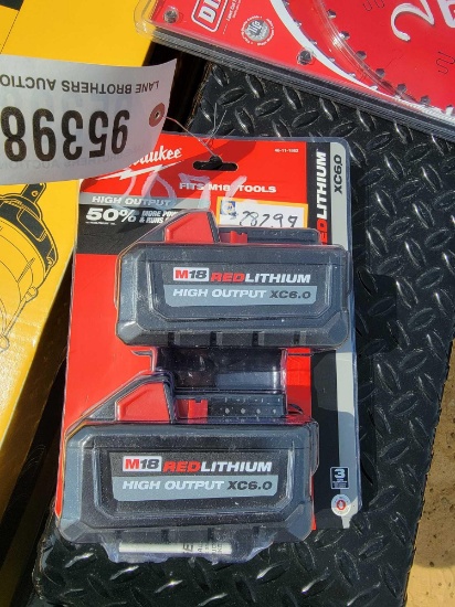 2076 - MILWAUKEE M18 RED LITHIUM 6.0 BATTERIES