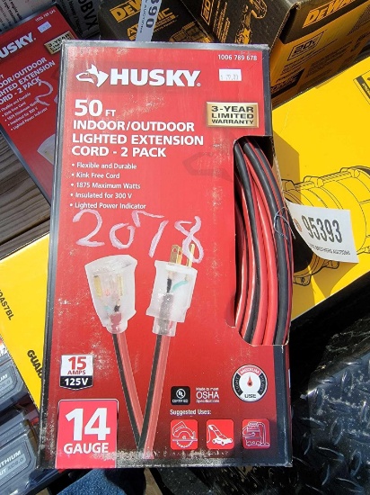 2078 - HUSKY 50 FT LIGHTED EXTENSION CORD