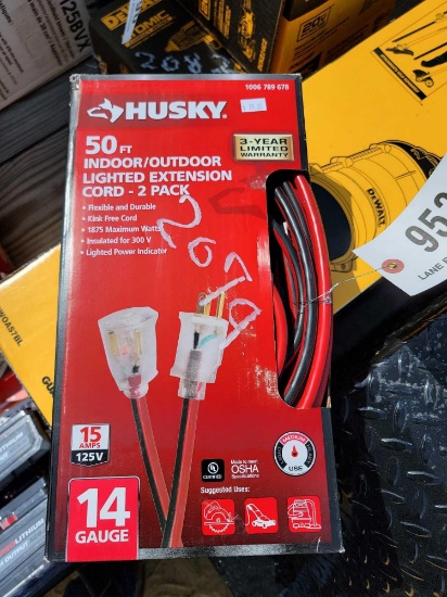 2079 - HUSKY 50 FT LIGHTED EXTENSION CORD