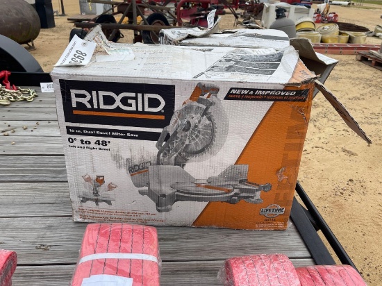 2139 - NEW - RIDGID 10" DUAL BEVEL MITER SAW