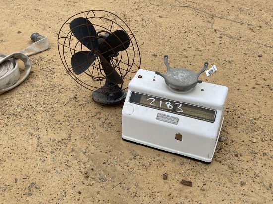 2183 - OLD DAYTON SCALE & FAN