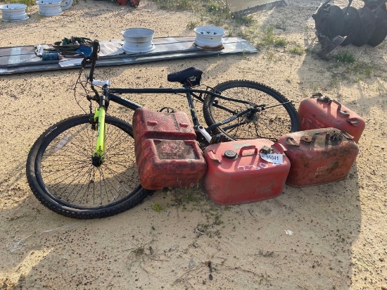 2302 - GENESIS BIKE & 4 - GAS CANS