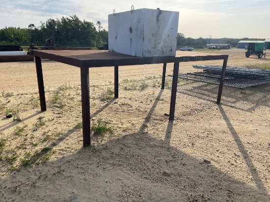 2323 - 10' X 5' STEEL TABLE