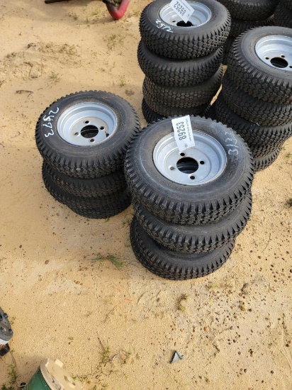 2573 - 10 - NEW 4.80/4.00 - 8 TIRES & 4 - LUG RIMS